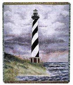 Cape Hatteras Lighthouse Tapestry Throw