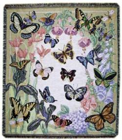 Butterflies Are Free Tapestry Throw
