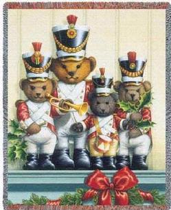 Soldier Bears Tapestry Throw