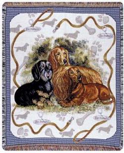 Pedigree Dachshund Tapestry Throw