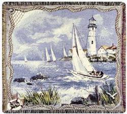 Morning Sail Tapestry Throw