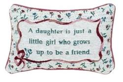 A Daughter Pillow Talk Tapestry Message Pillow