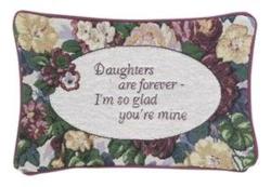 Daughters Are Forever Pillow Talk Tapestry Message Pillow