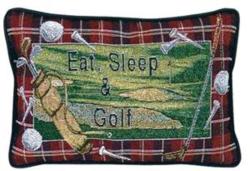 Eat Sleep And Golf Pillow Talk Tapestry Message Pillow
