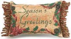  IN STOCK Christmas Bows of Gold Tapestry Word Pillow