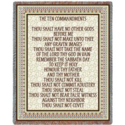 Exodus 20:1-17 Deuteronomy 5:6–21 Ten Commandments Tapestry Throw