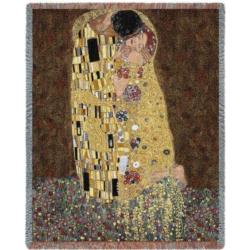  The Kiss - Gustav Klimt Cotton Throw