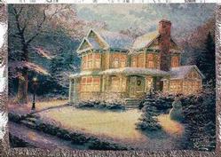 Victorian Christmas III Tapestry Throw