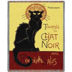 Tournee Chat Noir Tapestry Throw