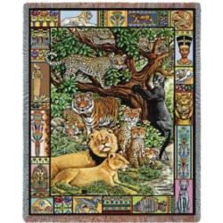Venerable Cats Tapestry Throw