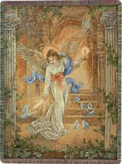Angel of Light Tapestry Throw