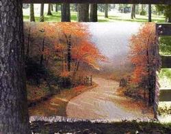 Autumn Lane Tapestry Throw