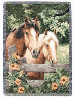Horse Sense Tapestry Throw