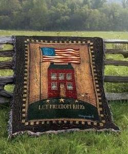 Let Freedom Ring Tapestry Throw