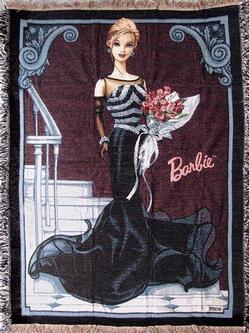  Barbie Collectibles Limited Edition Chenille Tapestry Throw