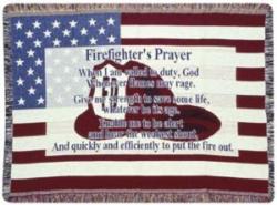 A Gift to Remember Firefighter's Prayer Tapestry Throw