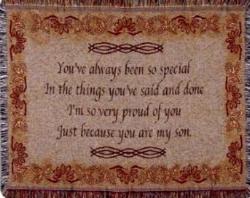 A Gift to Remember Son Tapestry Throw