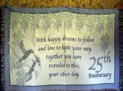 A Gift to Remember 25th Anniversary Tapestry Throw