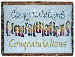 A Gift to Remember Congratulations Tapestry Throw