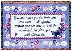 A Gift to Remember Daughter Tapestry Throw