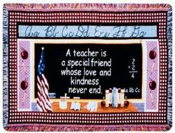 A Gift to Remember Teacher Tapestry Throw