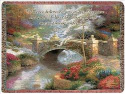 Bridge of Hope, John 7:38 Tapestry Throw