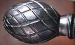 Black Acorn Wrought Iron Curtain, Drapery, Wall Hanging Finial & Rod