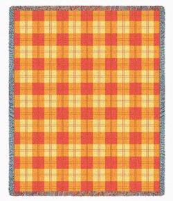 Mango Plaid Tapestry Throw