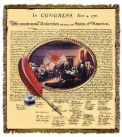 Declaration of Independence Tapestry Throw Blanket