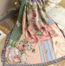 Rose Symphony Tapestry Throw