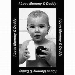 I Love Mommy and Daddy Border Photo Throw ™