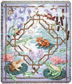It's a Frog's Life Tapestry Throw