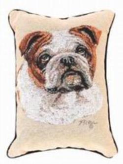 SALE Pedigree Bulldog Tapestry Throw Pillow