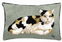 SALE Calico Cat Tapestry Throw Pillow