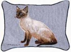 SALE Siamese Cat Tapestry Throw Pillow
