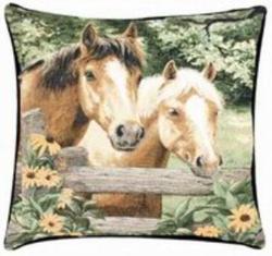 Horse Sense Tapestry Throw Pillow