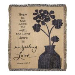 Psalm 130:17 NEW Hope In The Lord Tapestry Throw