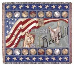 Baseball Legend Tapestry Throw