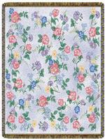 Pastel Floral Tapestry Throw