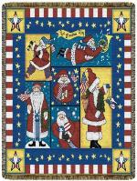 Patriotic Santa Tapestry Throw