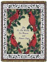 Joy To The World Tapestry Throw