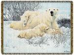 Proud Mama Polar Bears Tapestry Throw