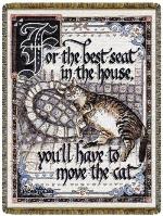 SALE Best Seat Cat Tapestry Throw