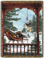 White Christmas Tapestry Throw