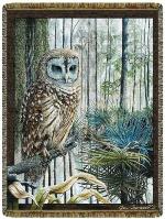 Swamp Owl Tapestry Throw