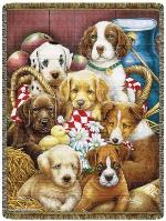 Puppy Pals Tapestry Throw