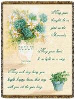 Glad As Shamrocks Tapestry Throw