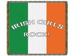Irish Girls Rock Flag Tapestry Throw
