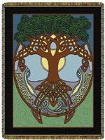 Celtic Tree of Life Tapestry Throw