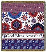God Bless America Tapestry Throw